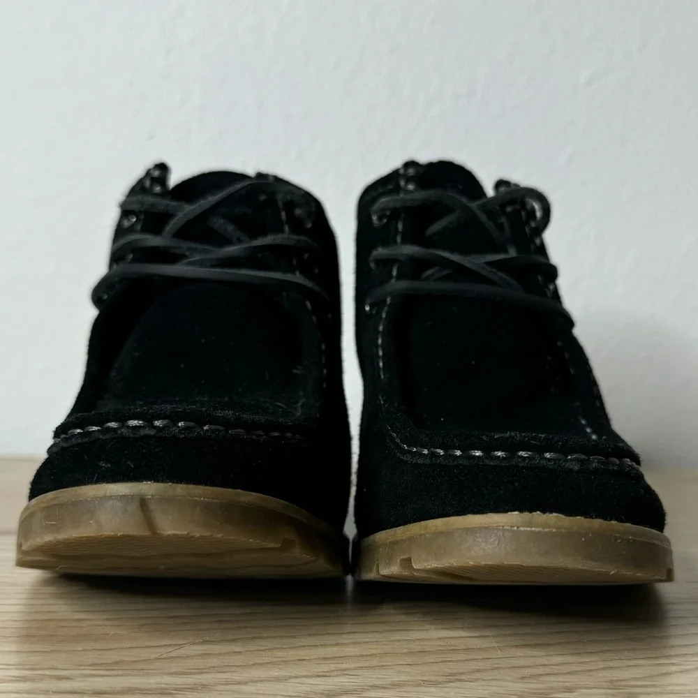 Sperry Black Suede Wedge Lace Up Top-Sider Stella Prow Bootie‎ Womens Size 8.5M